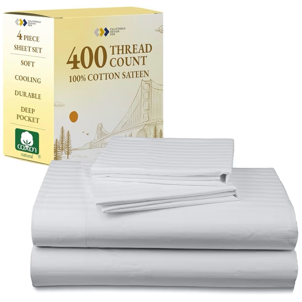 White 4-Piece Sheet Set